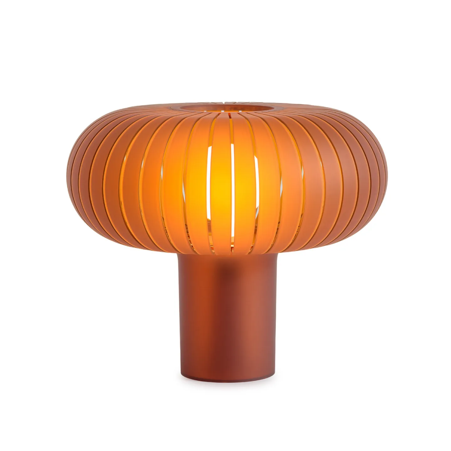 Tischleuchte Teresa Frozen, amber, dimmbar, E27 - Kartell - Wohnzimmer - Design - Kunststoff - Pilz