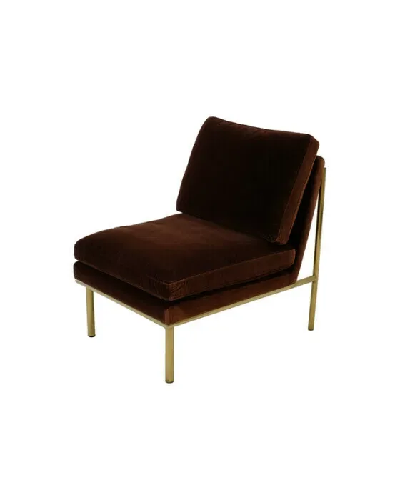 April Lounge Chair Rust/Brass