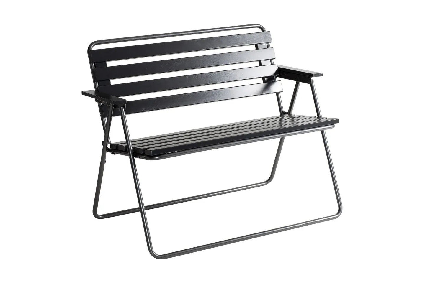 Retro 322 2-sits Bänk Utomhus Svart/Grå - Varax