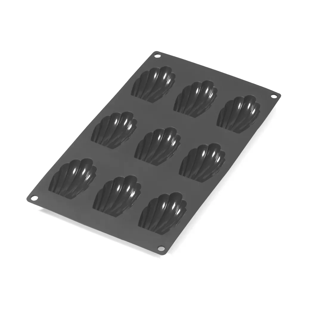 Lékué Lékué Madeleineform Silikon 9 Stk. Schwarz