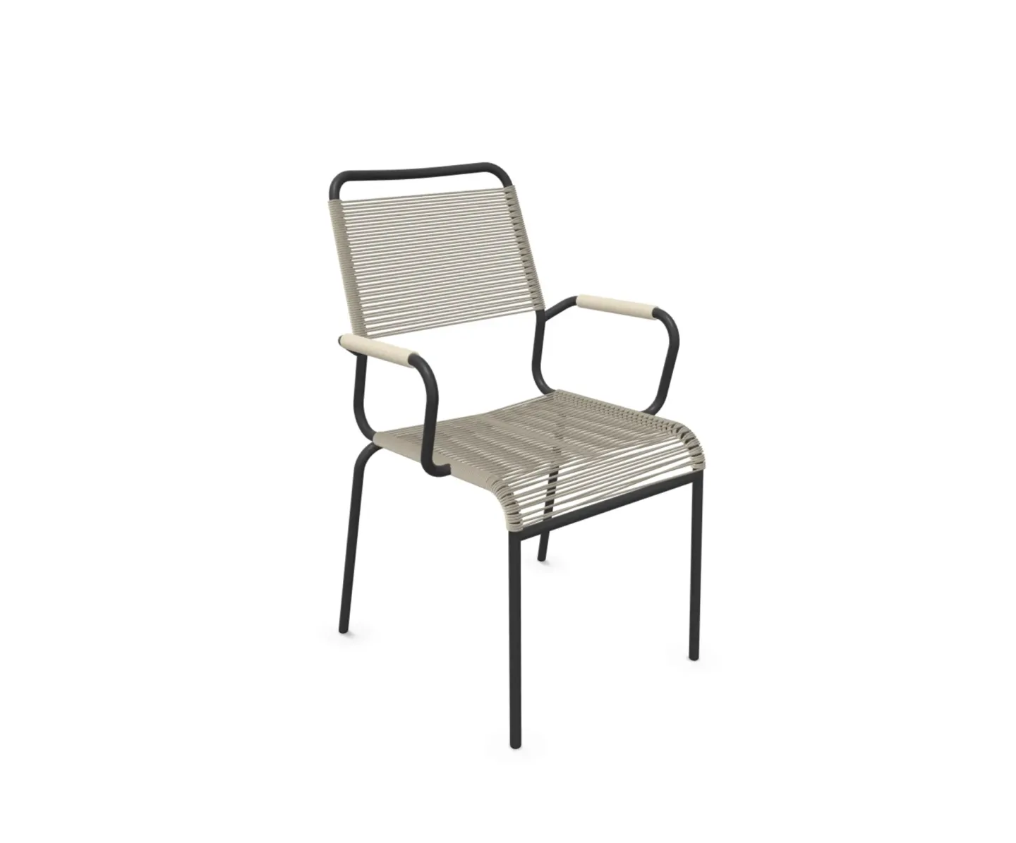 Schaffner Spaghetti-Stuhl Rigi mit Armlehnen Beige | Schubiger Möbel