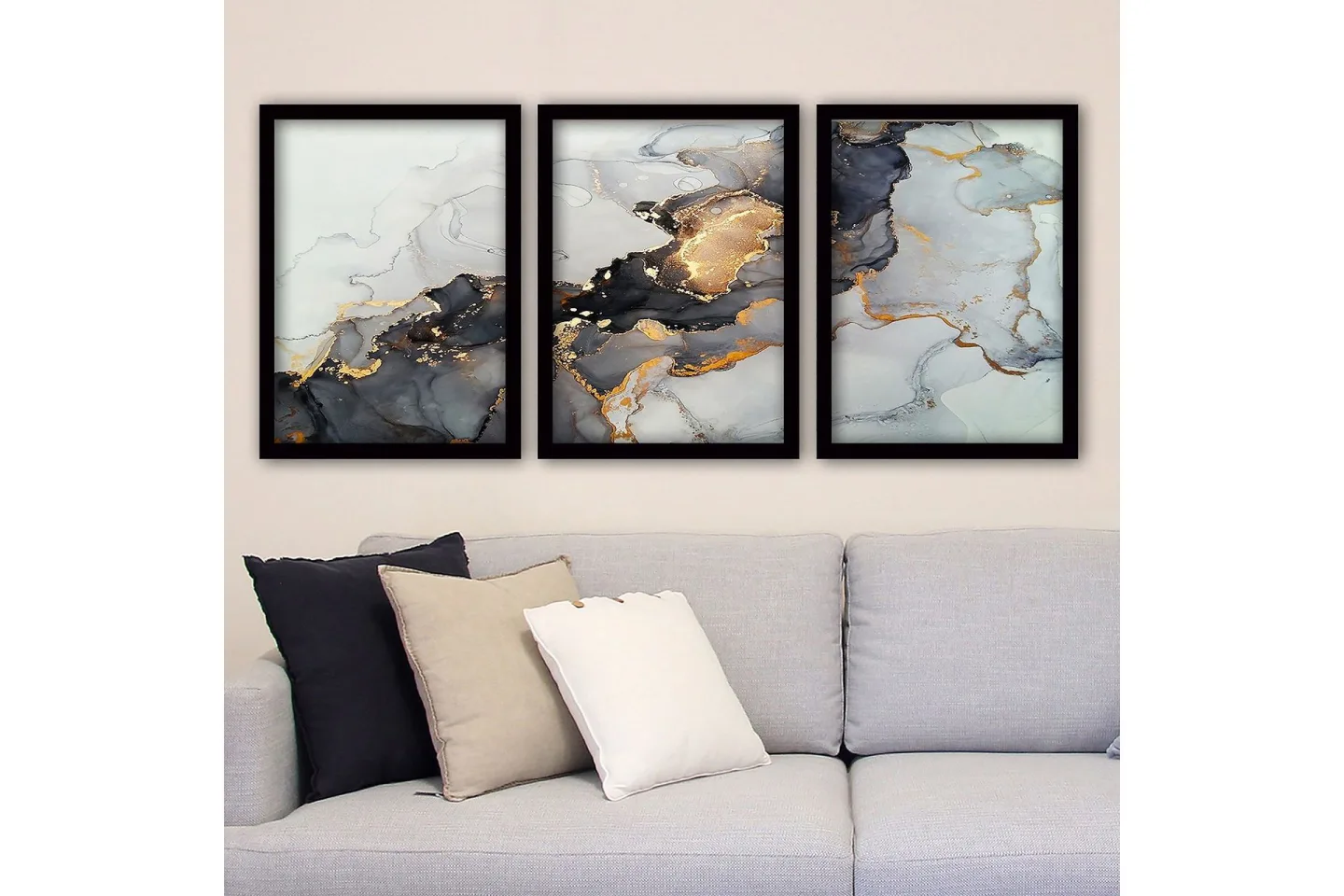 Decorative Framed Painting (3 Pieces) 35x45 -
