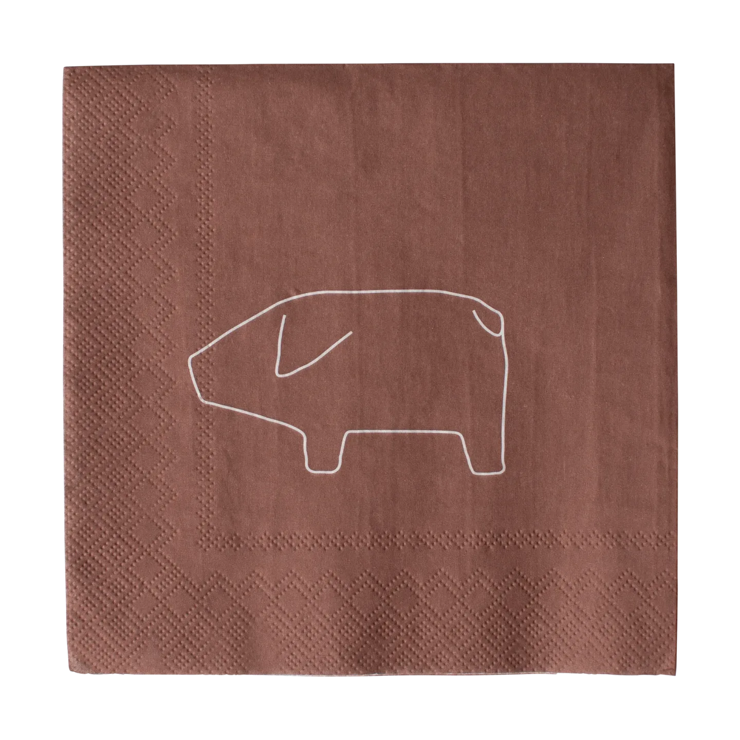 DBKD Schwedische pig Papierserviette 33x33 cm 20er-Packung Red