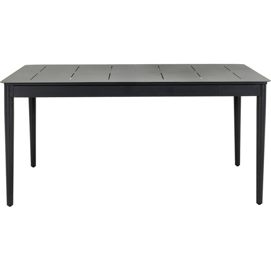 Gartentisch Maior Schwarz Aluminium 160 cm Ausziehbar