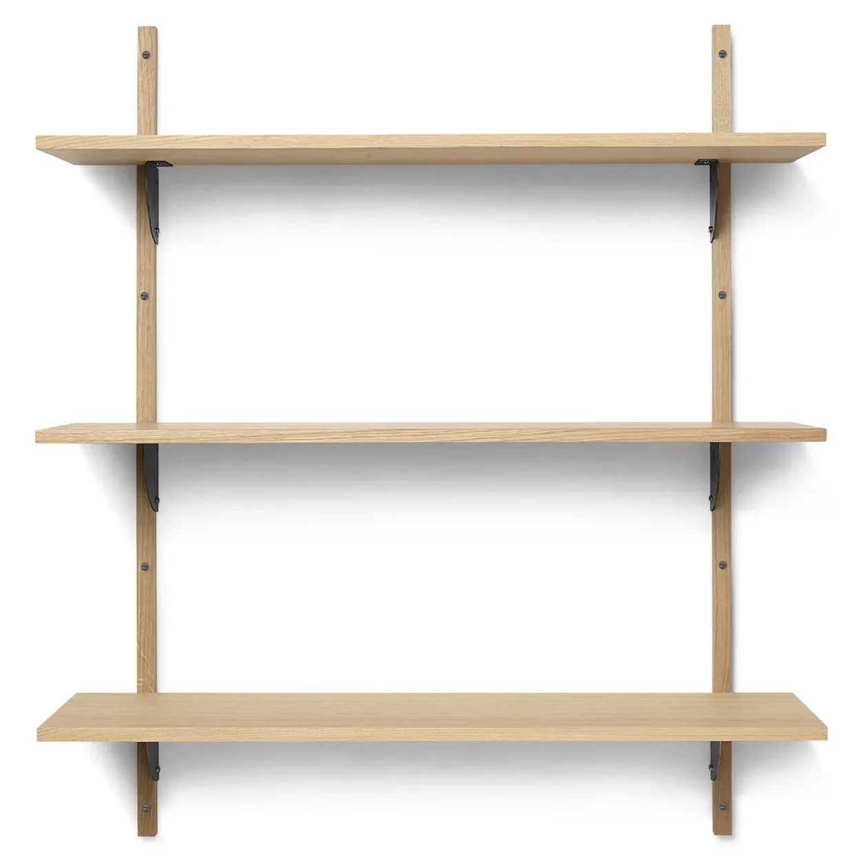 Ferm Living Sector Wandregal triple wide Eiche-schwarz