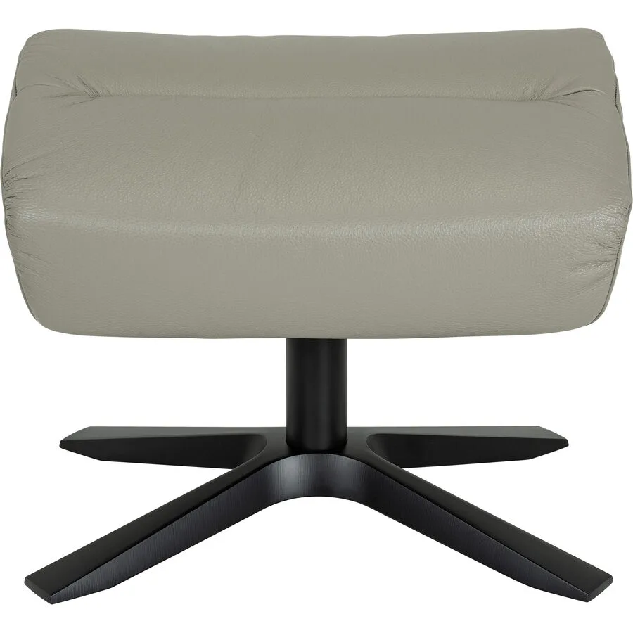 Conform Hocker Enno Grau, Schwarz Leder, Metall B 49 H 40 cm - Möbel Konfigurator: Traummöbel individuell zusammenstellen