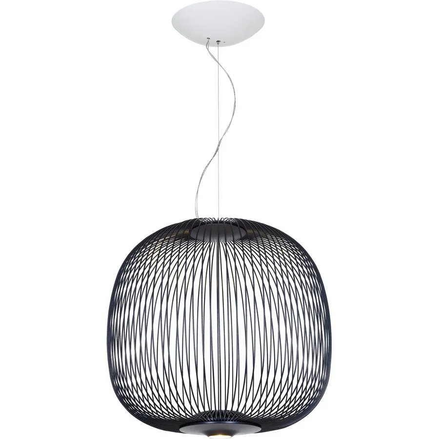 Foscarini Pendellampe Spokes MyLight 2 midi Grau Aluminium/Stahl 45 cm 45 cm - Farbe: graphit - LED - Lichtfarbe: Extra warmweiss - Pendellampe- LED