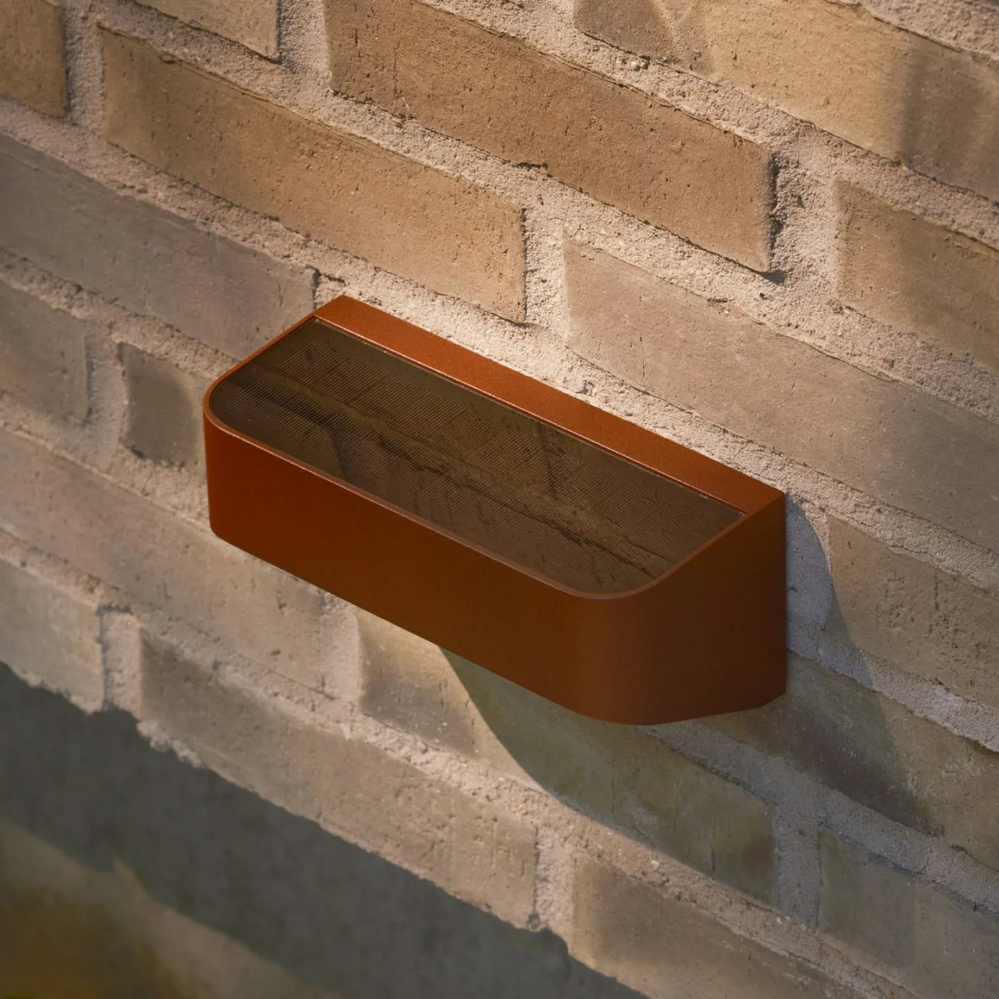 Marcellio LED-Solar-Außenwandlampe, braun, Sensor - Nordlux - Balkon - Modern - Aluminium - Eckig