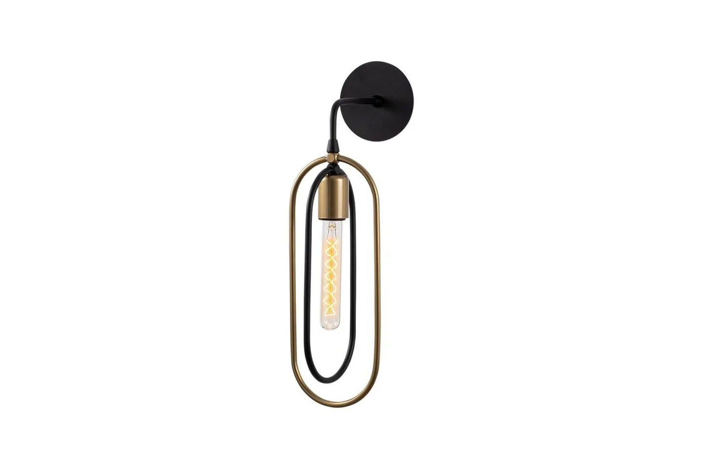 Vägglampa Pindor svart / guld - Guld/Svart