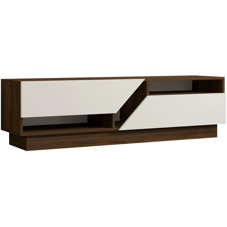 TV-Möbel Yasam Walnuss Melaminbeschichtete Spanplatte B 160 cm 20 kg