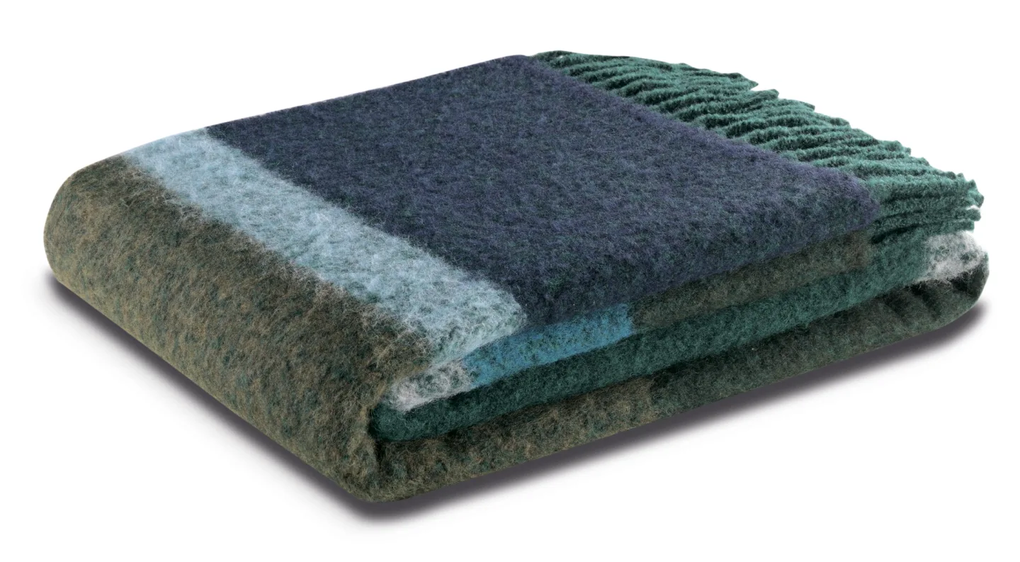 Biederlack Plaid Miltonia Mohair Look Grün | Schubiger Möbel