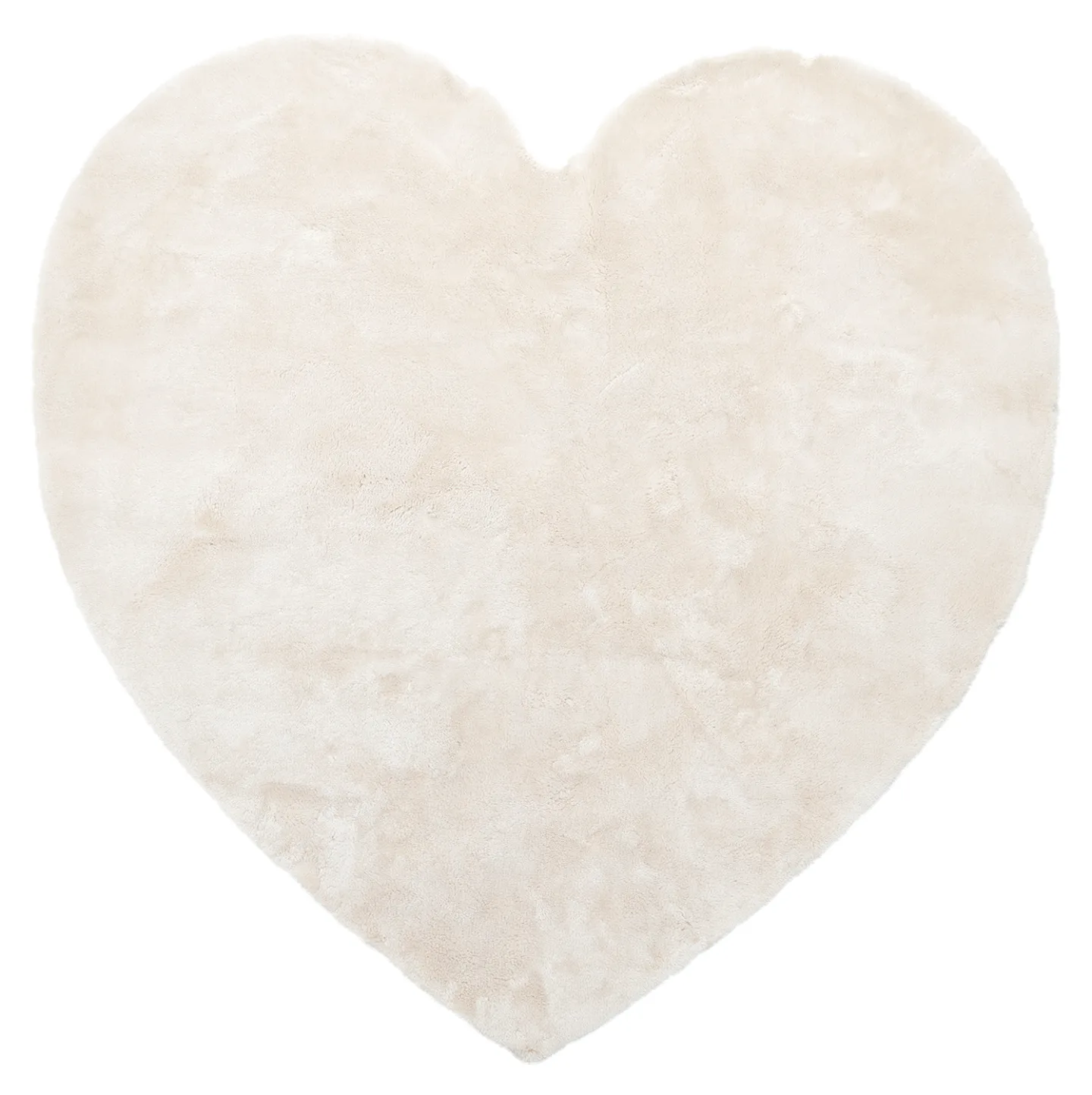 Barneteppe - Aranga Super Soft Heart (beige) (Størrelse: Ø 120 cm)