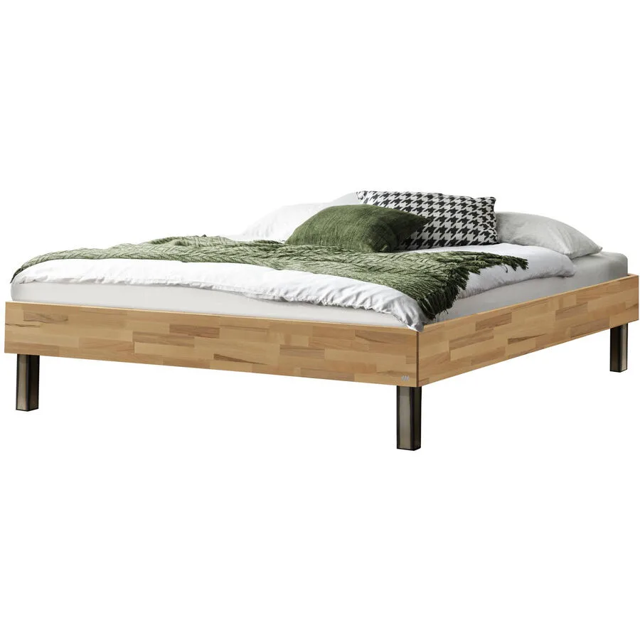 Hasena Bett Sassari Kernbuche Kernbuche massiv Massivholz 140 x 200 cm