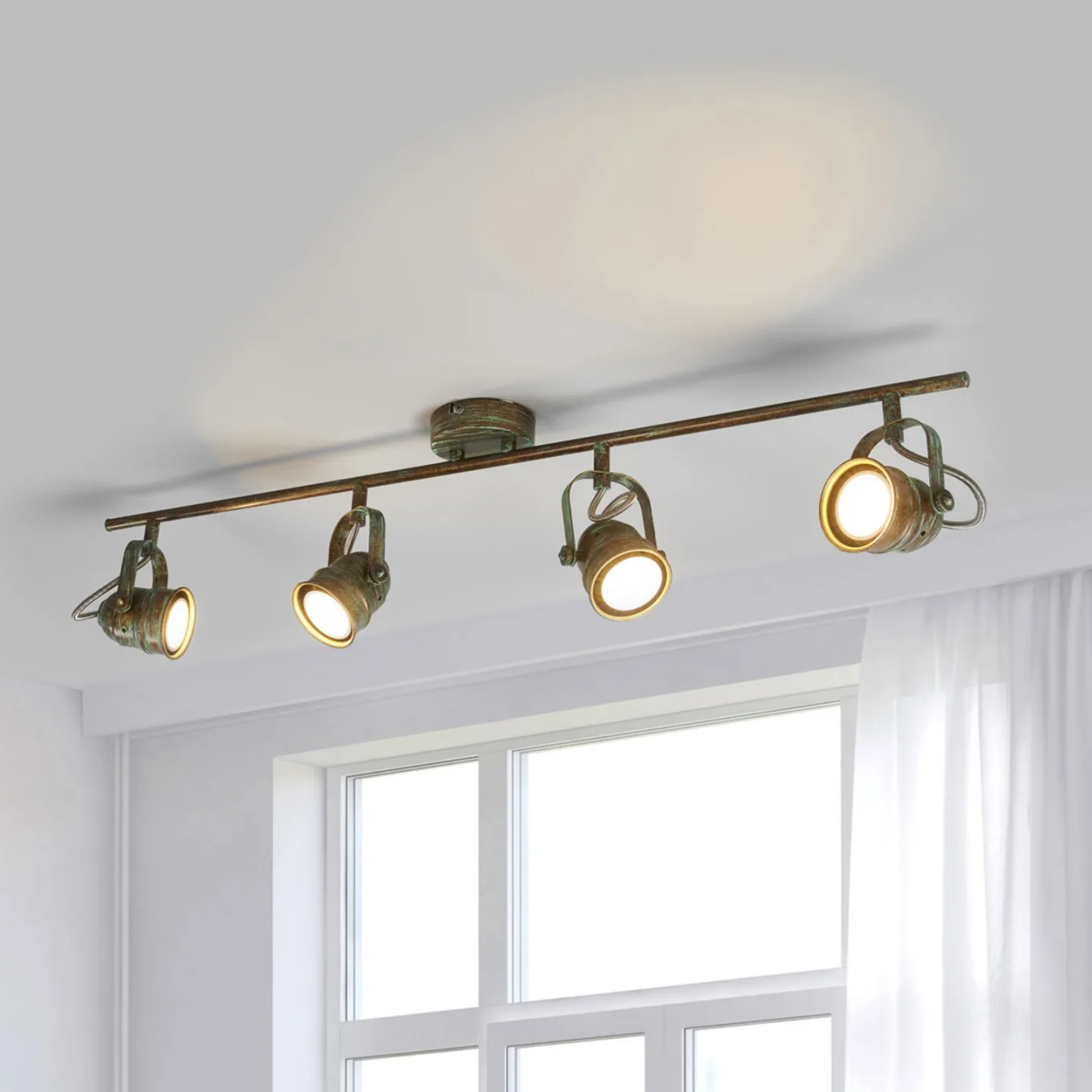 Leonor Deckenleuchte Green - Lindby - Wohnzimmer - Antik - Metall - Mehrflammig
