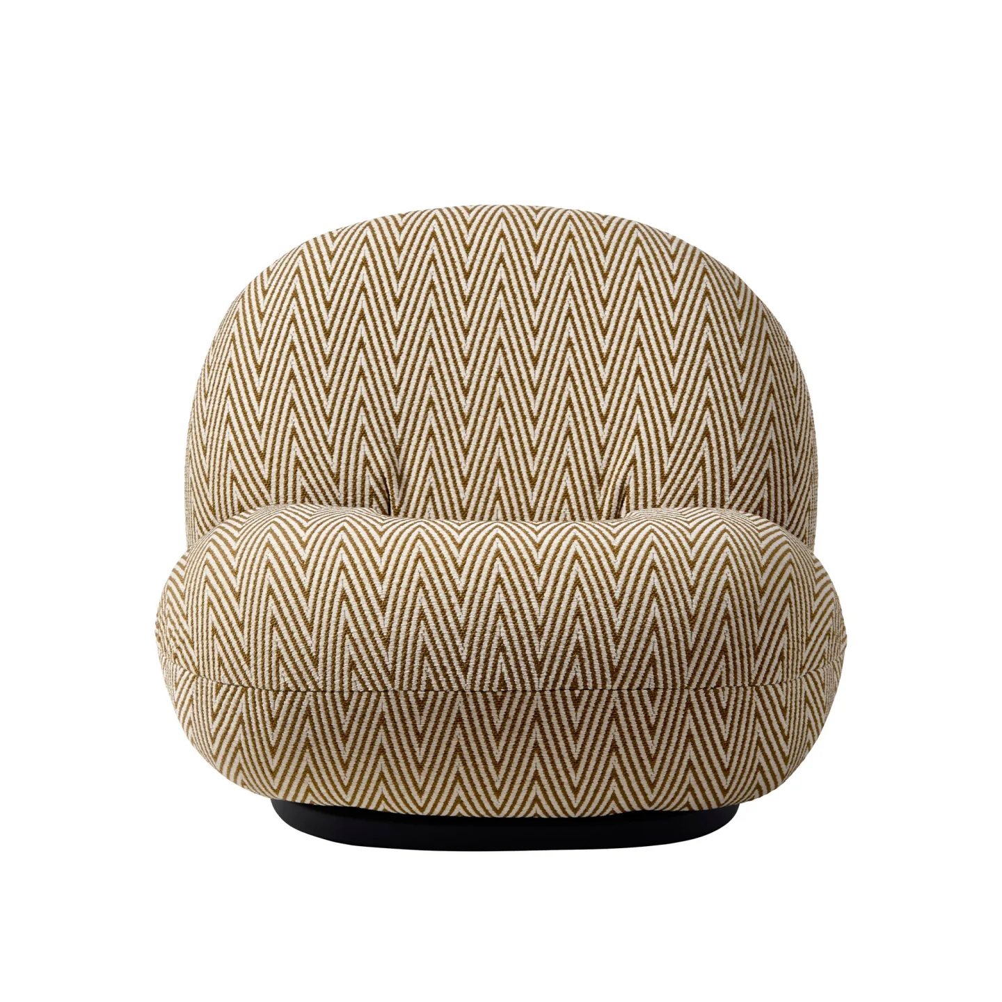 Gubi - Pacha Outdoor Lounge Chair - Fully Upholstered, Swivel, PG. D Dedar, Chevron Special outdoor 034 - Matstolar utomhus - Pierre Paulin - Beige - Plast
