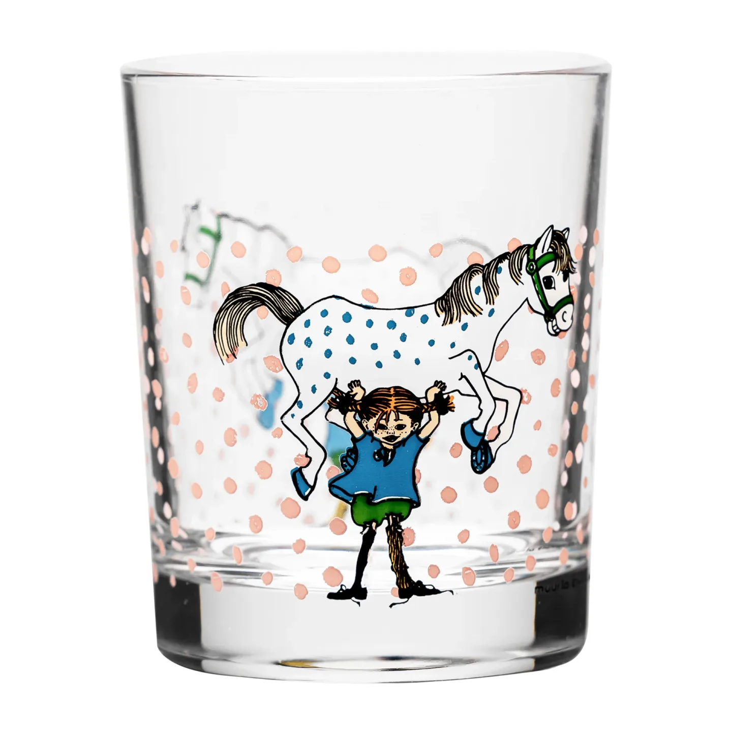 Muurla Pippi & Lilla Gubben Wasserglas 20cl Multi