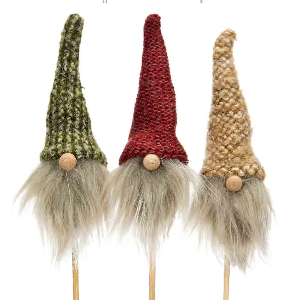 Tomte stick 3 st 10 cm