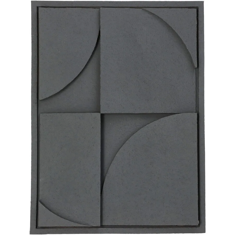 Wanddekoration Levend grau 3.5 x 29.5 cm - Material: Polyresin