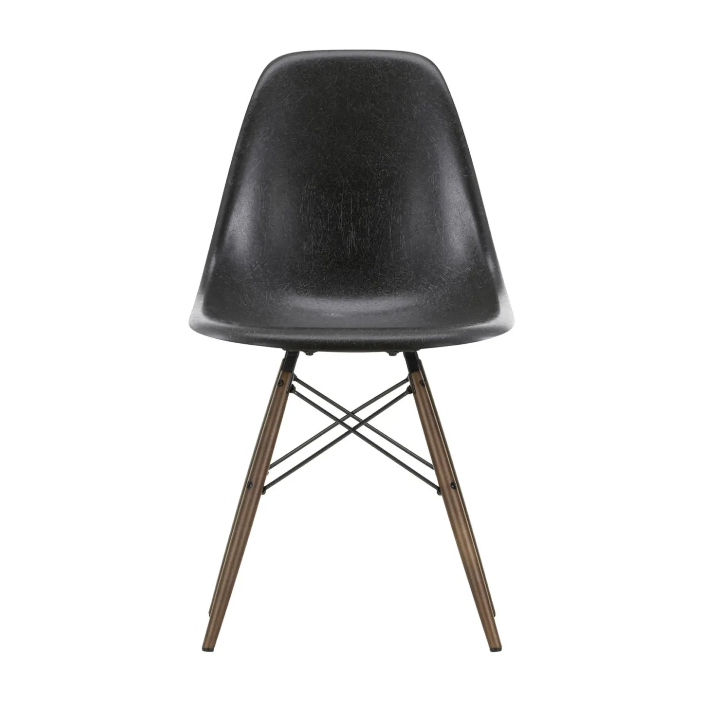 Vitra Eames Fiberglass Chairs DSW stol Elephant grey-black maple