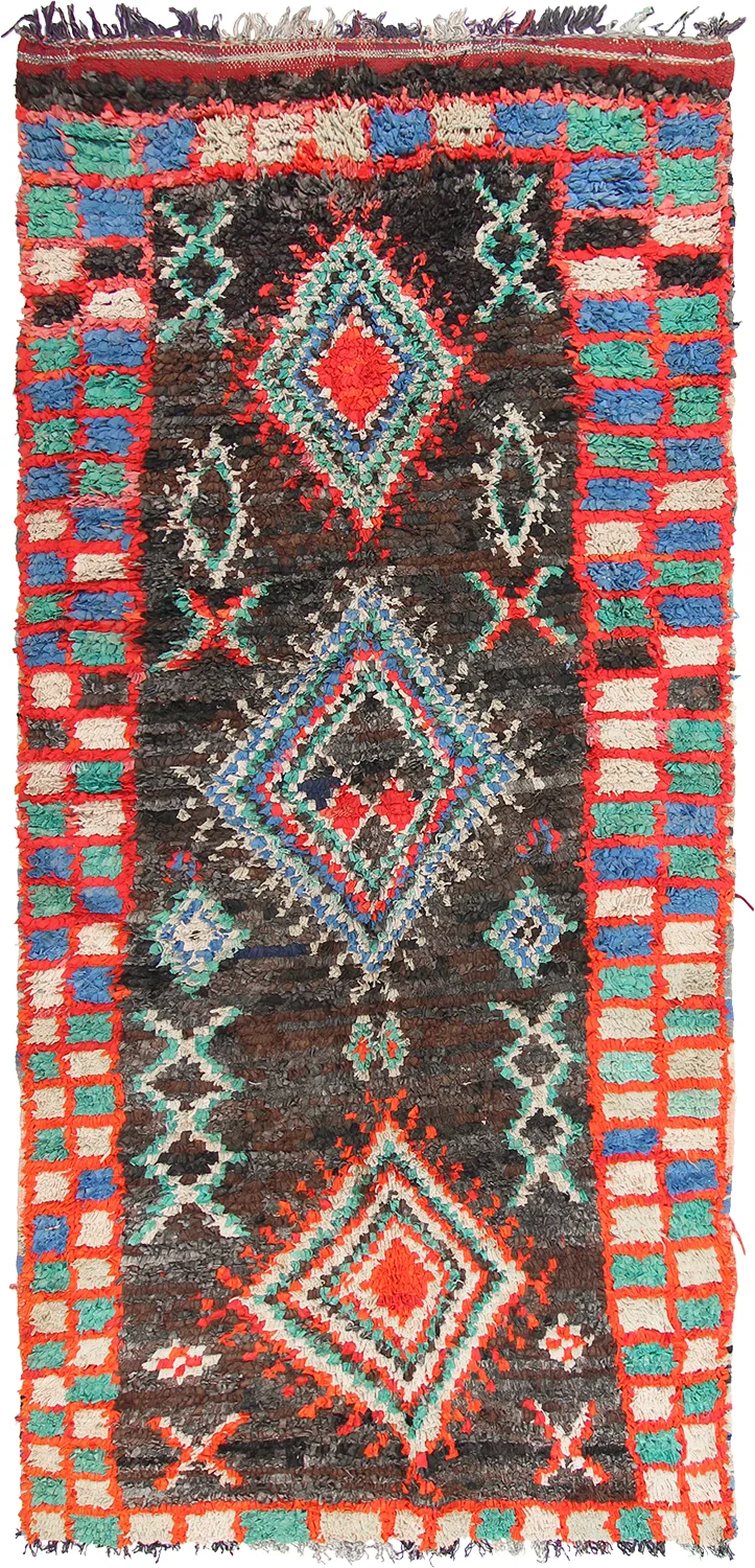 Marokkansk Boucherouite-teppe 270 x 120 cm (Størrelse: 270 x 120 cm)