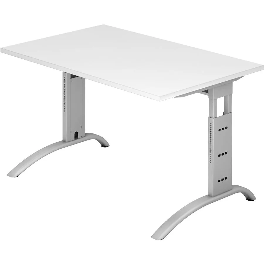 Schreibtisch Office weiss Holzwerkstoff Höhenverstellbar B 120 T 80 cm