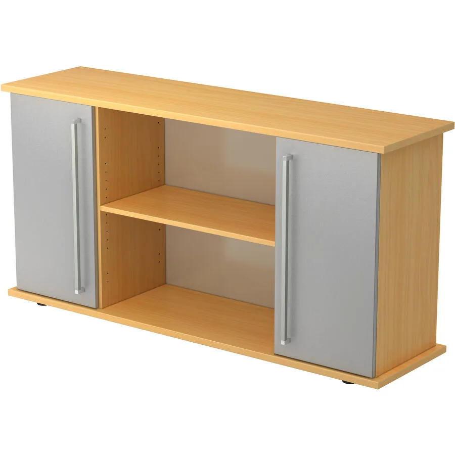 Sideboard Office Silber, Buche Holzwerkstoff B 166.1 H 84 cm