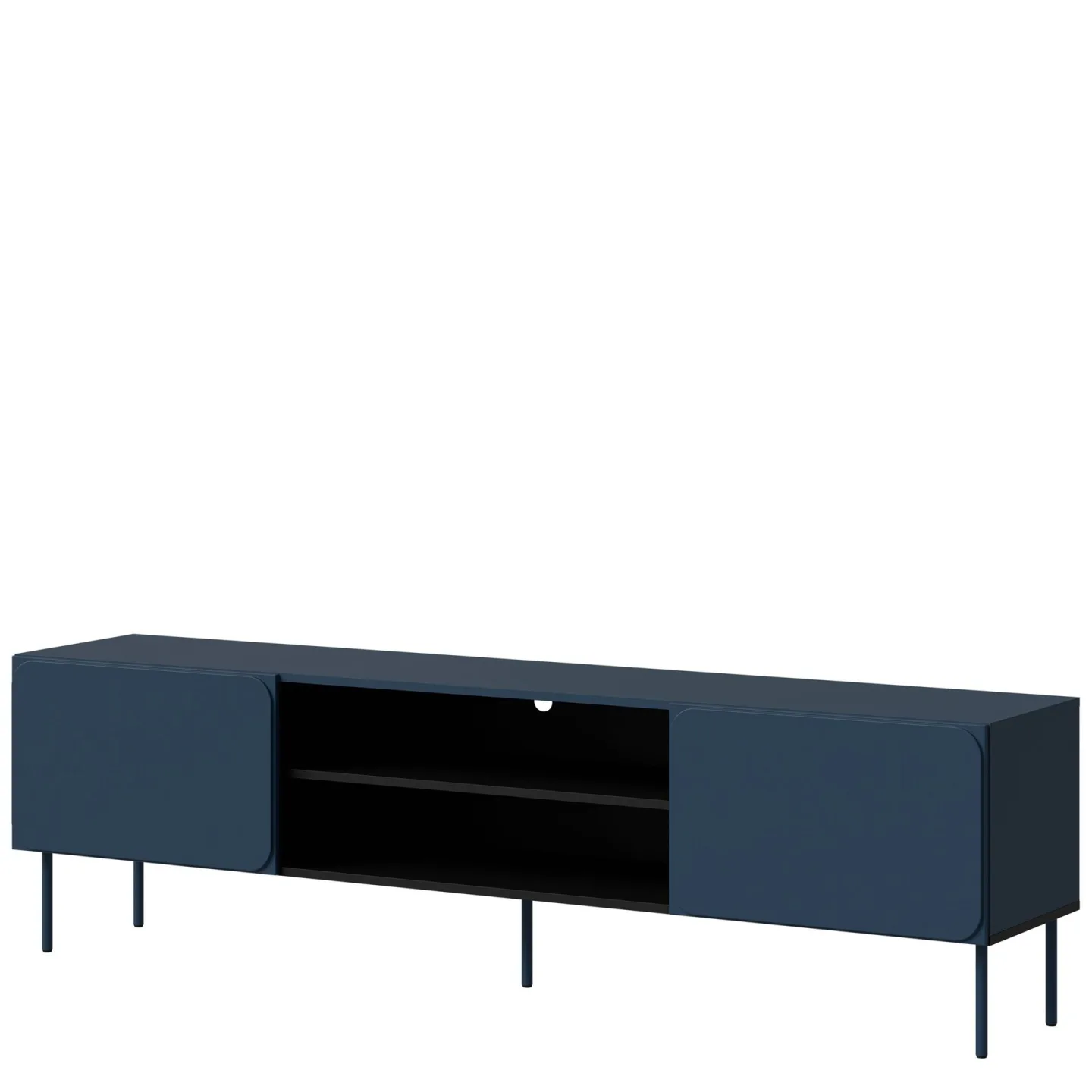 Marros Tv-bänk 200 cm med hyllor - Blå