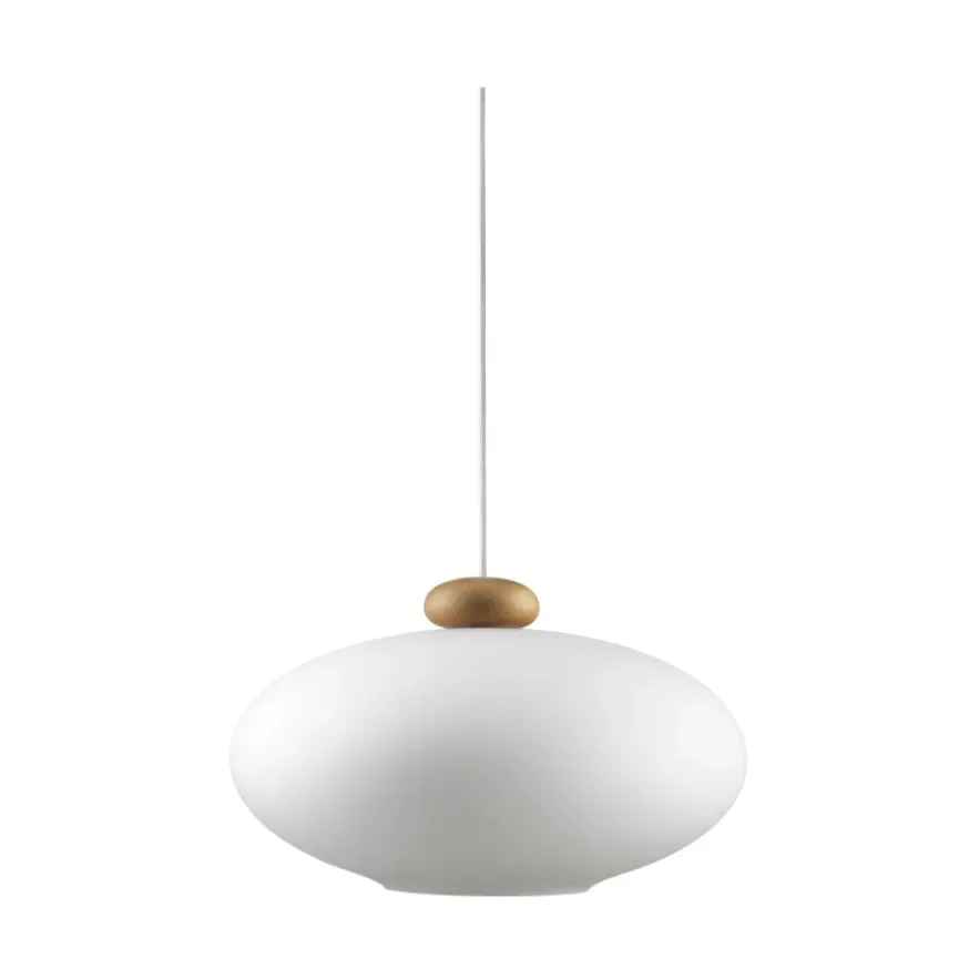 FDB Møbler U3 Hiti Pendelleuchte Opal glass-oak nature lacquered