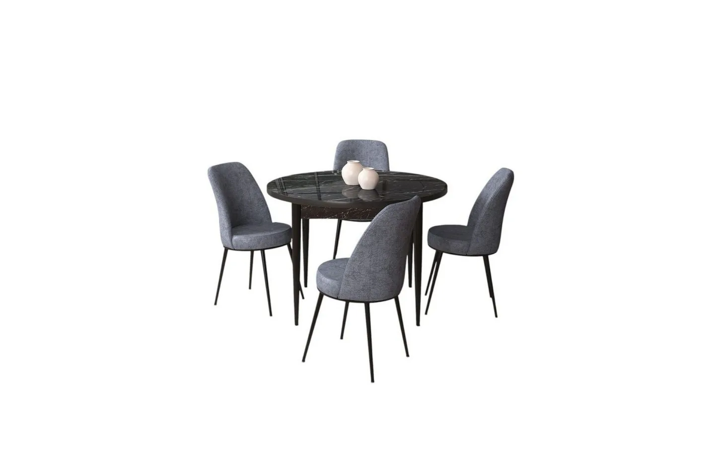 Tor Matgrupp 4-sits - Svart/Grå