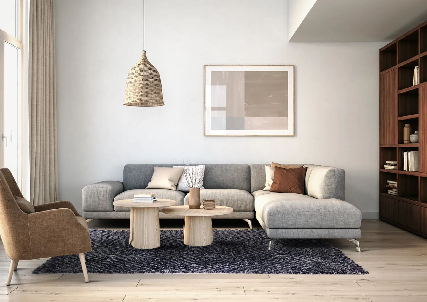 Ryetepper - Stettin (svart) (Størrelse: 200 x 290 cm)