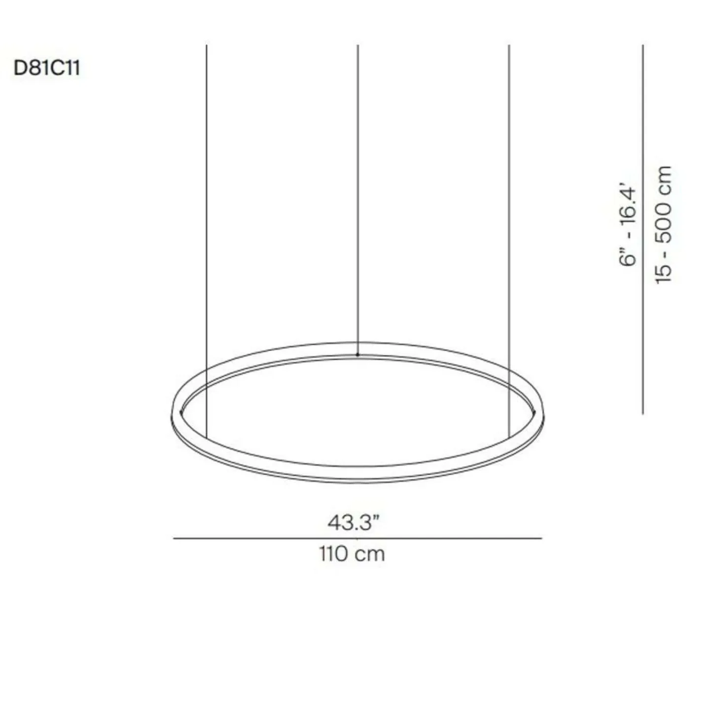 Compendium Circle LED Pendelleuchte Ø110 Black - Luceplan - Esszimmer - Aluminium