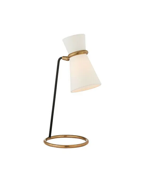 Clarkson Table Lamp Antique Brass and Black