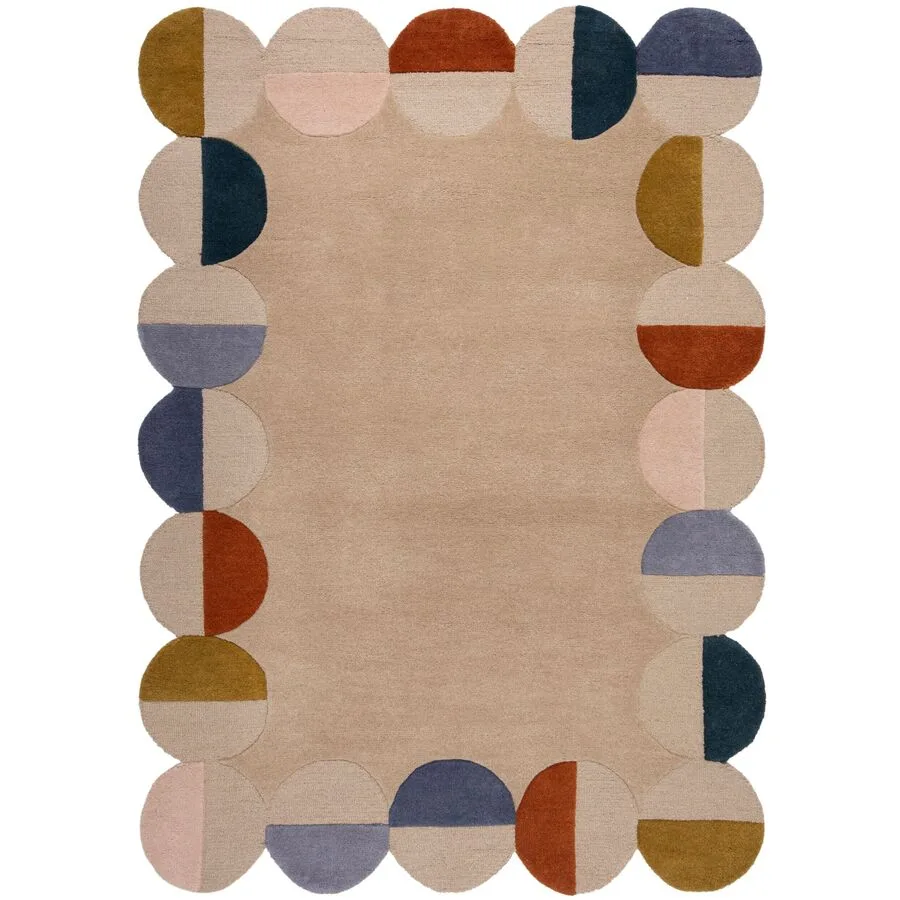 Teppich Tryja natur Symmetrie Wolle 160 x 230 cm
