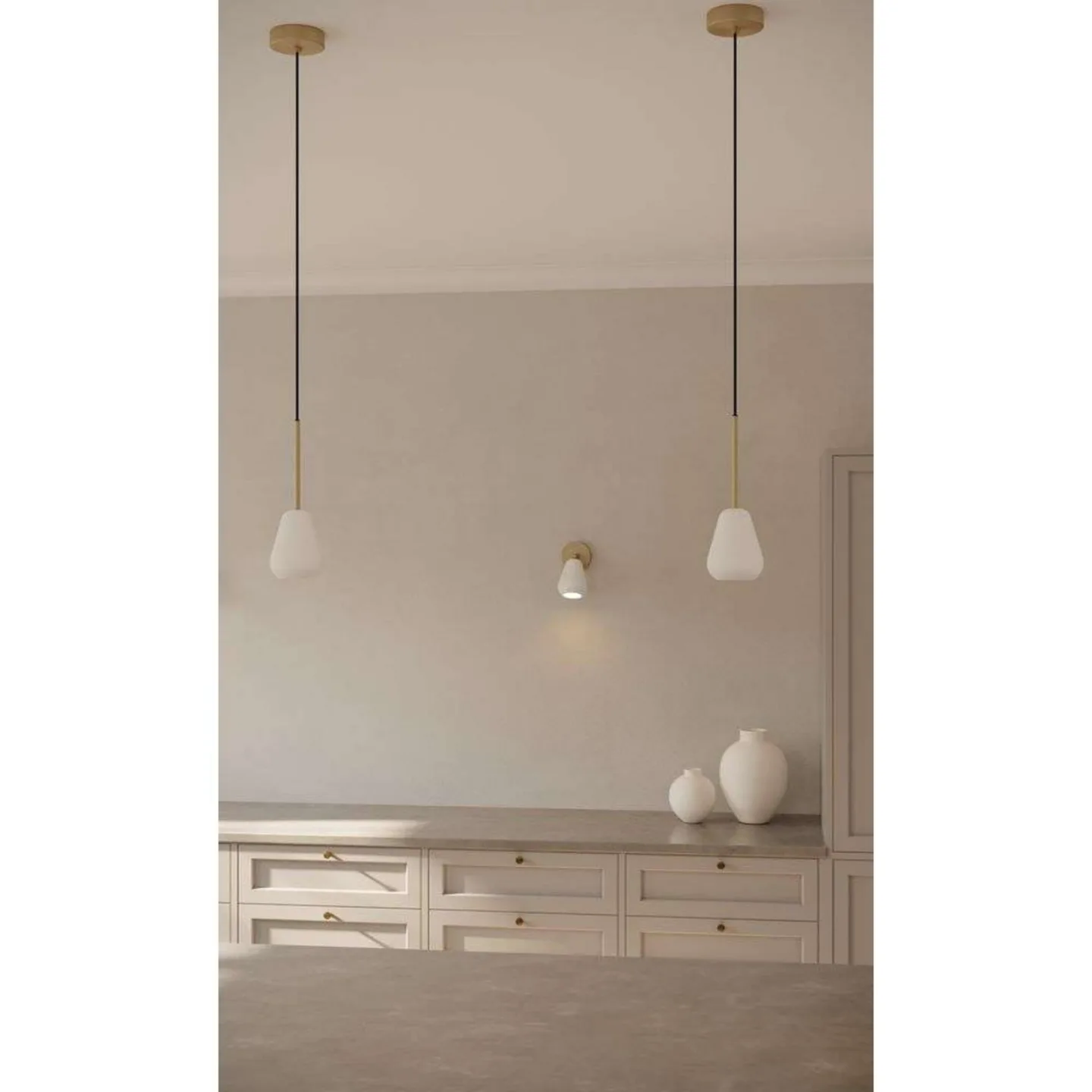 Anoli Spot Surface loftspot, guld/hvid, 20 cm - Nuura Nuura Aps - Stue - Skandinavisk - Metal - Med én lyskilde