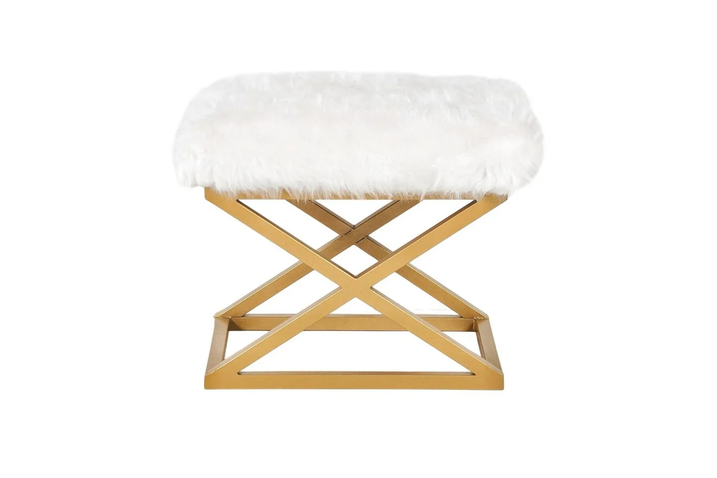 Gillie Sittpuff 40 cm - Guld/Vit