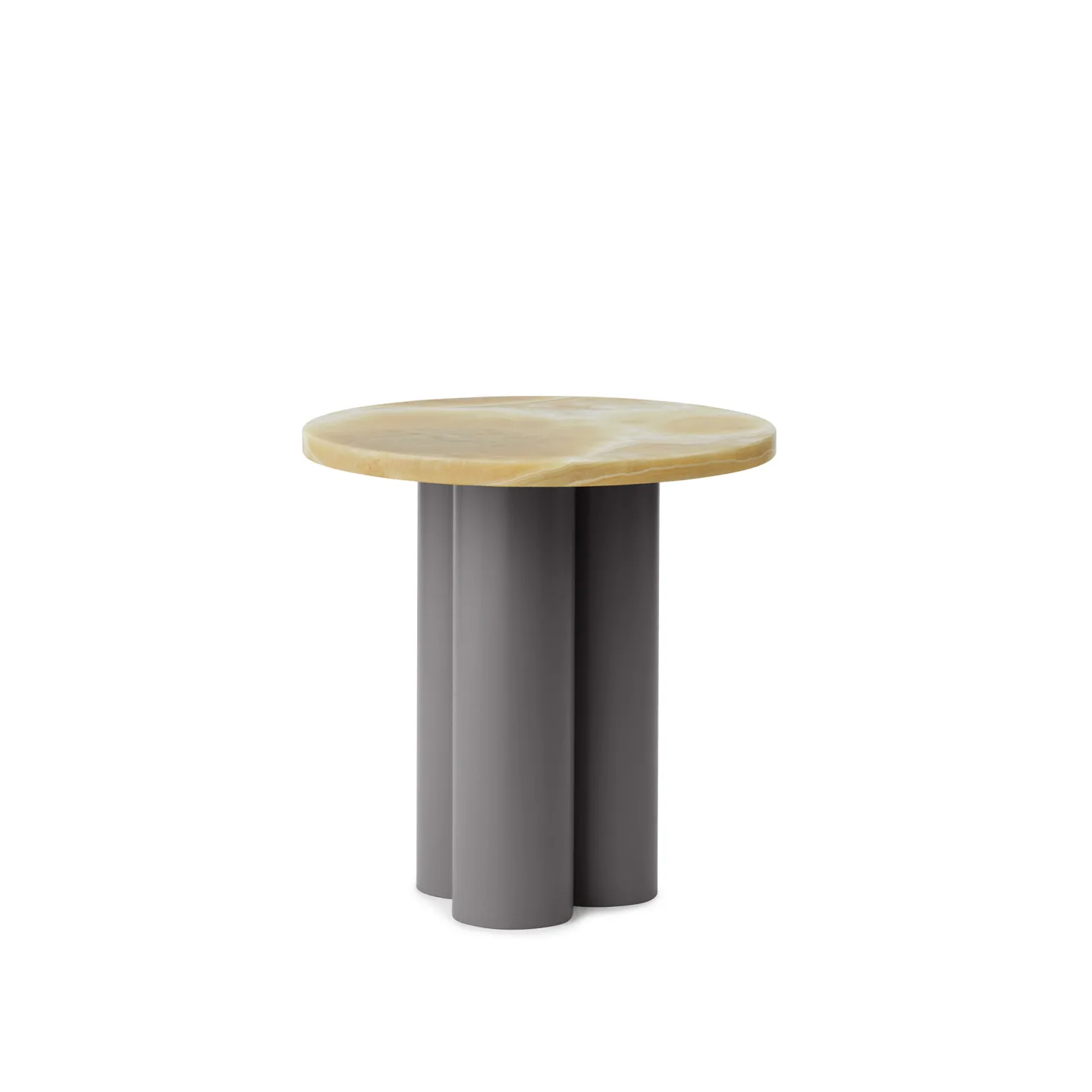 Normann Copenhagen - Dit Table Grey - Honey Onyx - Sidobord - Mönstrad,Grå - Metall/Sten