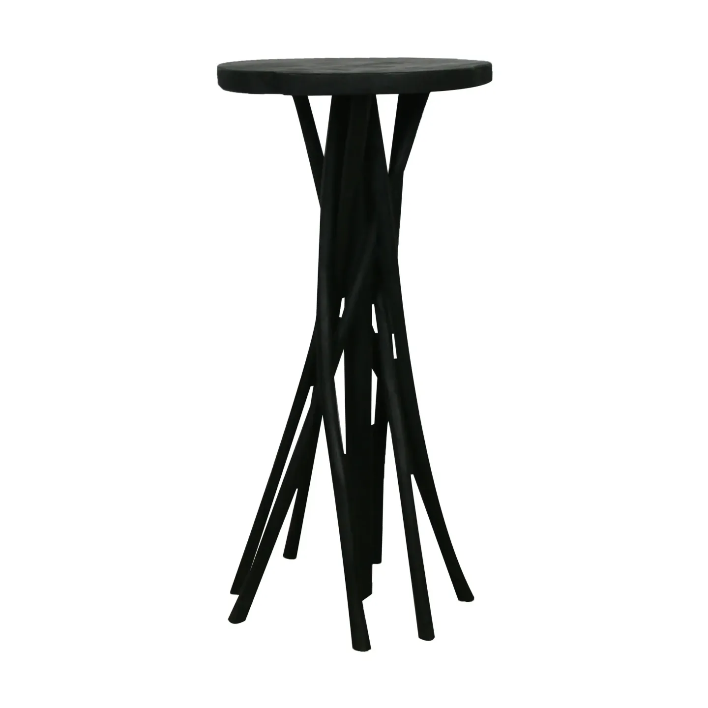 Decofinder Beistelltisch Teakholz, Schwarz H: 78 cm | Schubiger Möbel