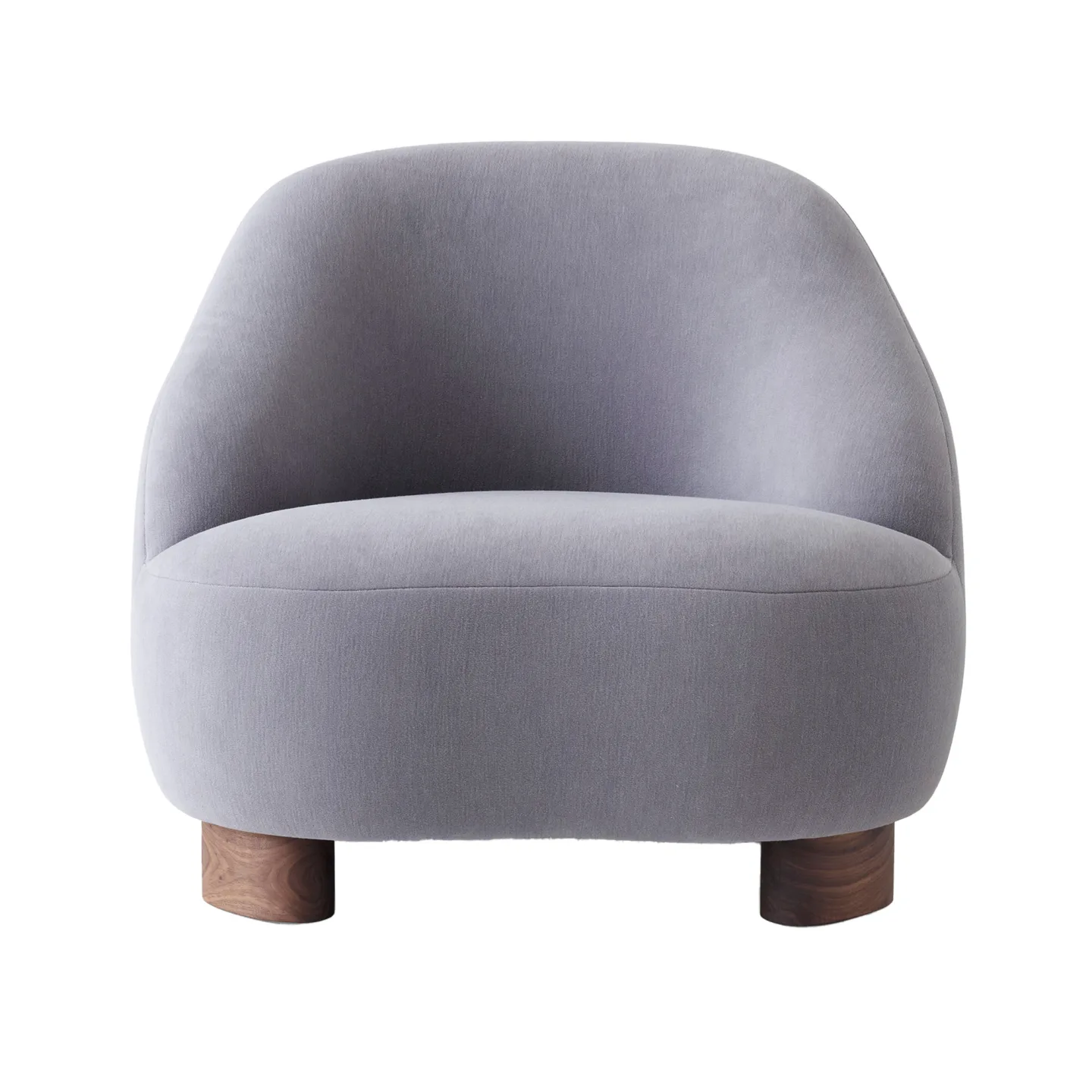 &Tradition - Margas Lounge Chair LC1, Walnut - Fåtöljer - Louise Liljencrantz - Grå - Naturmaterial/Metall