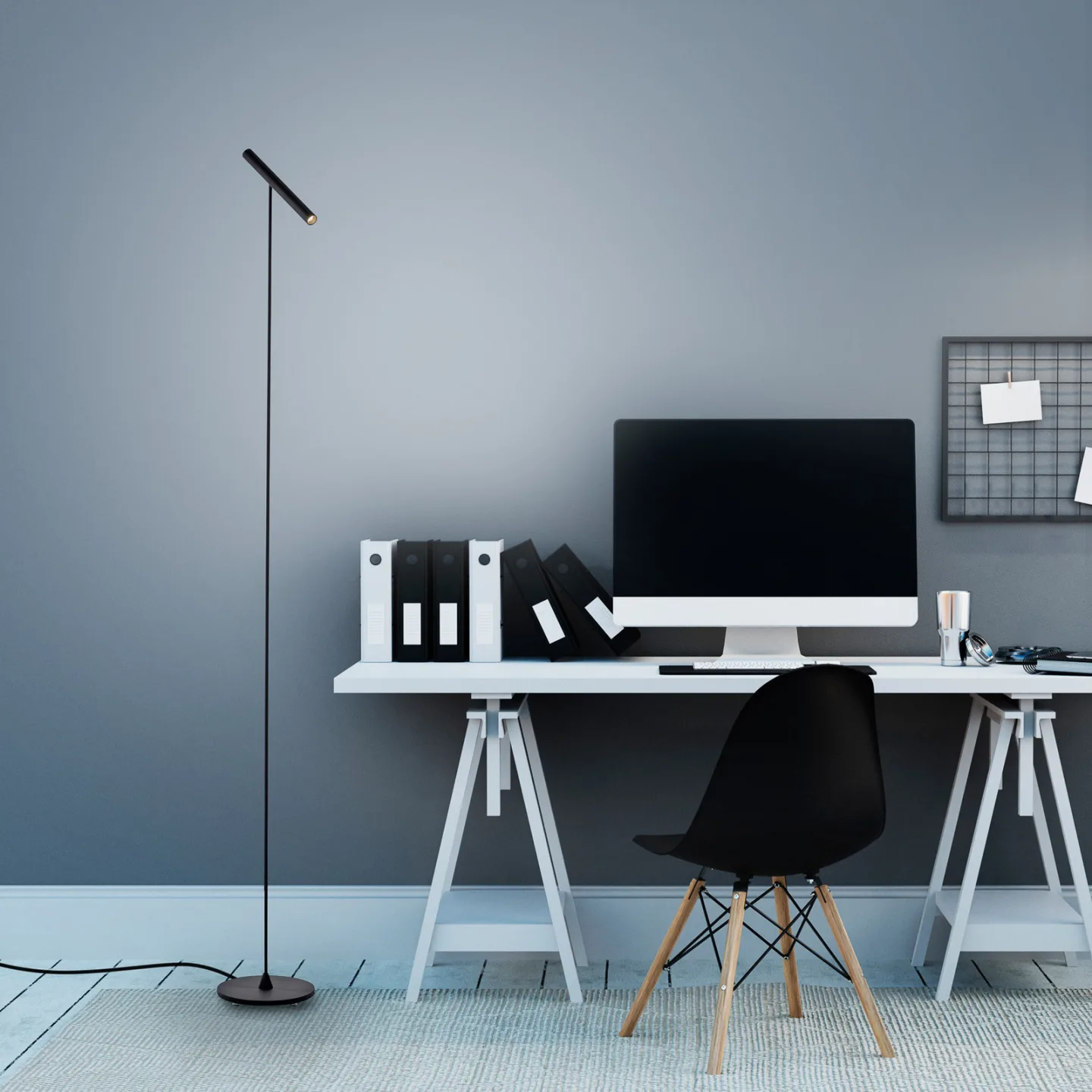 Tutua LED-golvlampa, sensordimmer, svart – PURE Pure Tutua - Vardagsrum - Modern - Metall