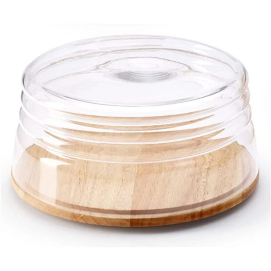 Käseglocke Continenta natur/transparent Glas/Holz B 26.5 cm