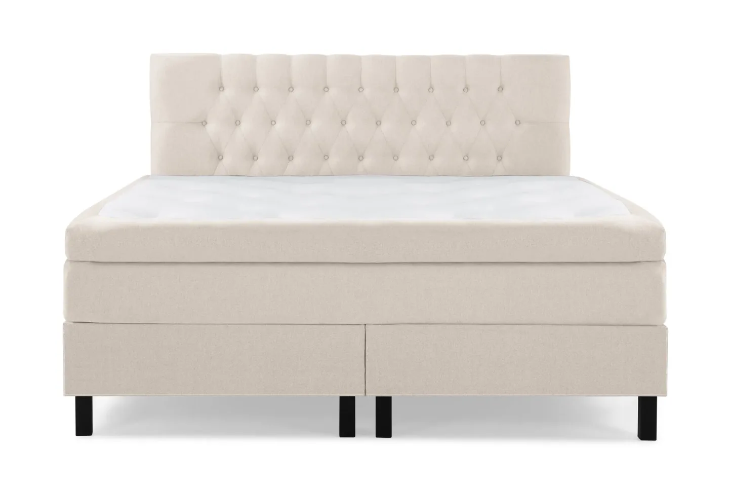 Lucky Komplett Sängpaket 160x200 Polyeter Diamant Sänggavel - Beige