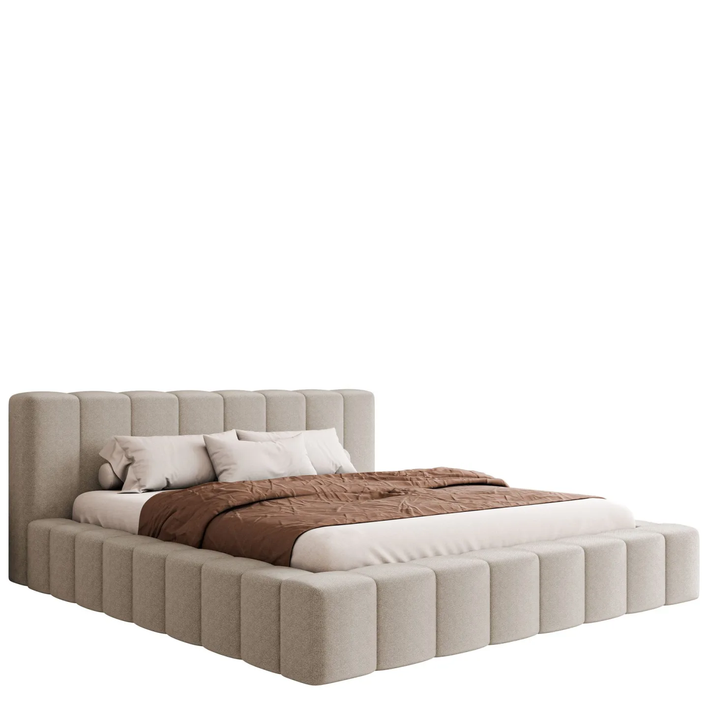 Orvinel Sängram 200x200 cm med Förvaring - Beige