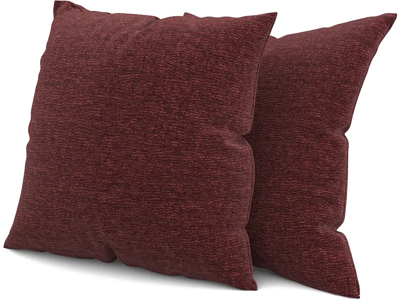 SWISS HOME STYLE Set 2 Kissen AGATA 40x40cm bordeau