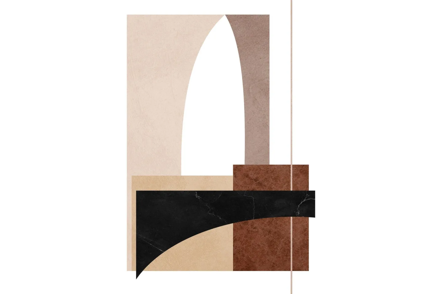 Poster Materials 30x40 cm - Vit/Beige