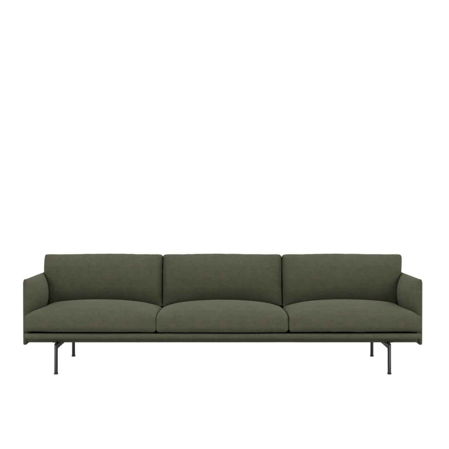 Muuto - Outline 3 1/2 -Seater /Black Base Fiord 961 - Soffor - Anderssen & Voll