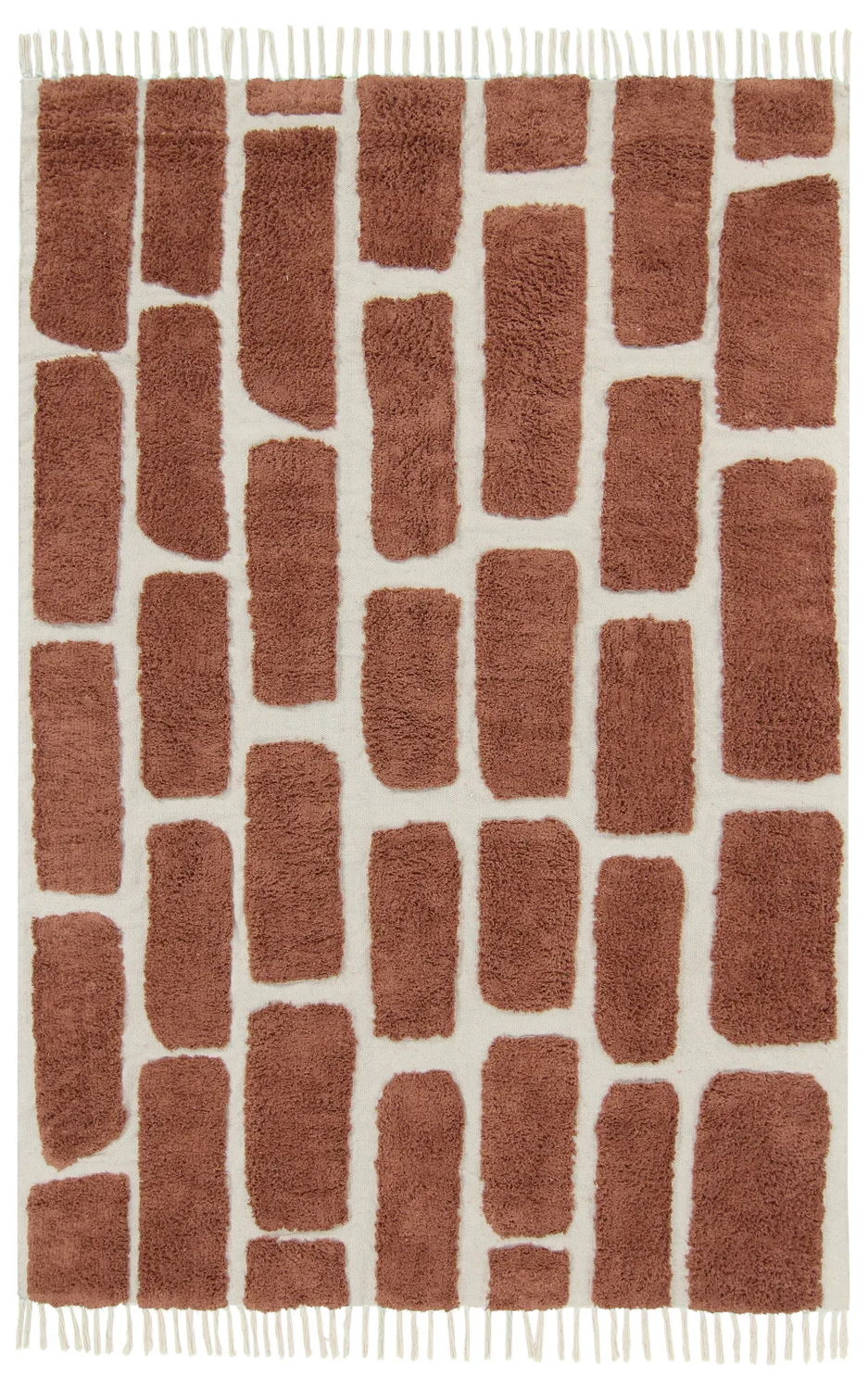 Ryetepper - Cyrus Natural Cotton Shaggy (brun) (Størrelse: 200 x 290 cm)