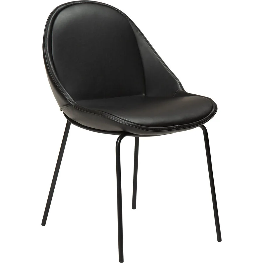 DAN-FORM Stuhl 2er-Set Arch schwarz Kunstleder