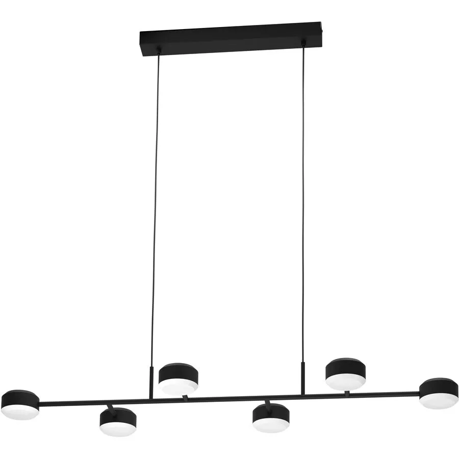 Eglo Pendellampe Clavellina Schwarz Stahl 40 cm 110 cm - LED - Lichtfarbe: Warmweiss - LED Energiesparlampen