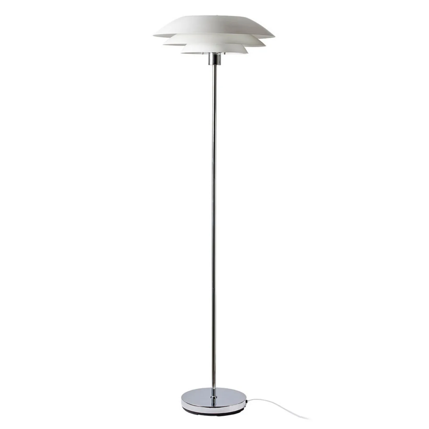 DL45 Gulvlampe Mat Hvid - Dyberg Larsen - Stue - Skandinavisk - Metal - Med skærm
