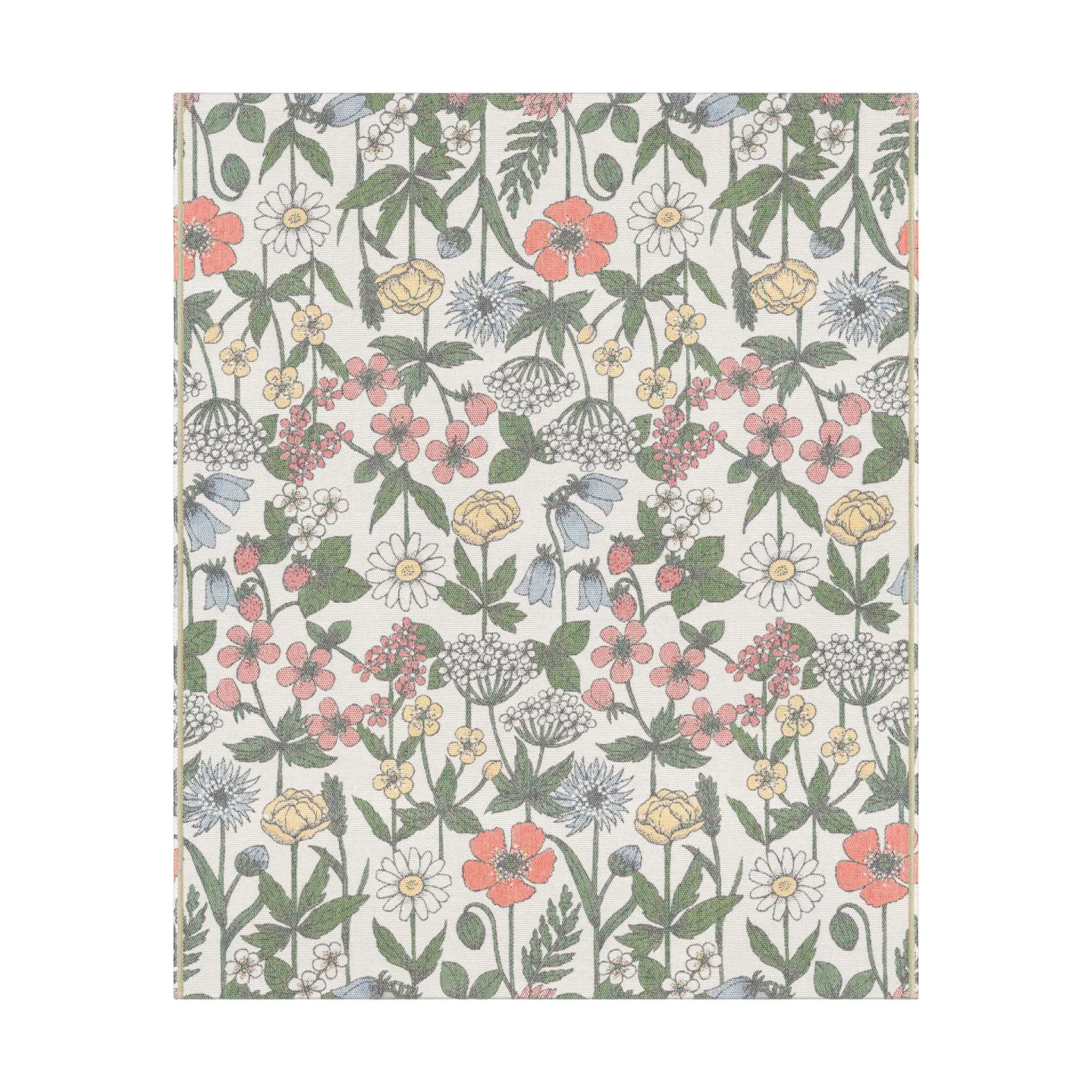 Ekelund Linneväveri Vildblomster Baumwolldecke 140x170 cm Multi